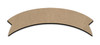 Wood Banner Embellishment - Simple Arched & Forked Ribbon - 10-5/8" x 3-3/8"