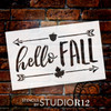 Hello Fall - Shabby Chic - Word Art Stencil - 12" x 7" - STCL1453_2 by StudioR12