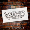 Santa and Co. Word Stencil by StudioR12 | Reusable Mylar Template, Use for Holiday and Christmas Wall Art - 12" x 6" - STCL1536_1