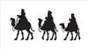 Christmas Shapes Stencil - Three Wise Men - 9" x 5" - STCL1544_1 - by StudioR12
