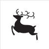 Christmas Shapes Stencil - Flying Reindeer - 8" x 9" - STCL1547_3 - by StudioR12