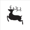 Christmas Shapes Stencil - Flying Reindeer - 16" x 18" - STCL1547_6 - by StudioR12