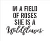 She Is A Wildflower - Word Stencil - 15" x 12" - STCL1780_4 - by StudioR12