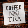 Coffee And Tea - Vintage - Word Stencil - 12" x 12" - STCL1788_2 - by StudioR12