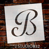 Graceful Monogram Stencil - B - 15" - STCL1902_6 - by StudioR12