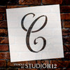 Graceful Monogram Stencil - C - 5" - STCL1903_2 - by StudioR12