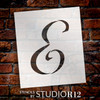 Graceful Monogram Stencil - E - 3" - STCL1905_1 - by StudioR12