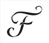 Graceful Monogram Stencil - F - 8" - STCL1906_3 - by StudioR12
