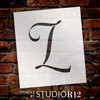 Graceful Monogram Stencil - L - 10" - STCL1912_4 - by StudioR12