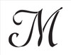 Graceful Monogram Stencil - M - 3" - STCL1913_1 - by StudioR12