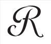 Graceful Monogram Stencil - R - 15" - STCL1918_6 - by StudioR12