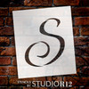 Graceful Monogram Stencil - S - 5" - STCL1919_2 - by StudioR12