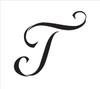 Graceful Monogram Stencil - T - 5" - STCL1920_2 - by StudioR12