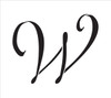 Graceful Monogram Stencil - W - 10" - STCL1923_4 - by StudioR12