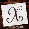 Graceful Monogram Stencil - X - 8" - STCL1924_3 - by StudioR12