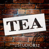 Tea - Farmhouse Serif - Word Stencil - 12" x 5" - STCL1967_1 - by StudioR12