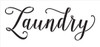 Laundry - Graceful Hand Script - Word Stencil - 19" x 8" - STCL1978_2 - by StudioR12