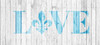 Love - Fleur-de-Lis Style - Word Art Stencil - 12" x 5" - STCL1989_2 - by StudioR12
