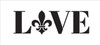 Love - Fleur-de-Lis Style - Word Art Stencil - 24" x 9" - STCL1989_5 - by StudioR12