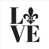 Love - Fleur-de-Lis - Square - Word Art Stencil - 6" x 6" - STCL1991_1 - by StudioR12