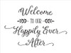 Welcome To Our Happily Ever After - Word Stencil - 25" x 18" - STCL1587_4 by StudioR12