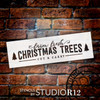 Farm Fresh Christmas Trees - Long - Word Art Stencil - 20" x 6" - STCL2002_2 - by StudioR12