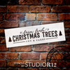 Farm Fresh Christmas Trees - Long - Word Art Stencil - 24" x 7" - STCL2002_3 - by StudioR12