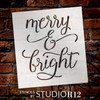 Merry & Bight - Elegant Hand - Word Stencil - 14" x 15" - STCL2003_3 - by StudioR12