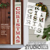 Merry Christmas Tall Porch Stencil by StudioR12 | 3pcs | DIY Large Vertical Christmas Holiday Home Decor | Front Door or Entryway | Craft & Paint Wood Leaner Signs | Reusable Mylar Template | Size 6ft