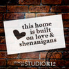 Built On Love - With Heart - Word Art Stencil - 10" x 6" - STCL1873_2 - by StudioR12