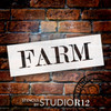 Farm - Skinny Serif - Word Stencil - 24" x 7" - STCL2060_4 - by StudioR12