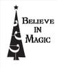 Believe In Magic - Funky Tree - Script - Word Art Stencil - 20" x 24" - STCL2092_4 - by StudioR12