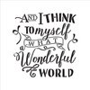 Wonderful World - Fun Style - Word Art Stencil - 12" x 12" - STCL1870_2 - by StudioR12