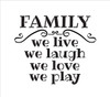 Family - Word Stencil - 20" x 17" - STCL1869_5 - by StudioR12