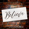 Believe - Cursive - Word Stencil - 12" x 6" - STCL2096_1 - by StudioR12