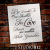 Be Devoted To One Another - Fancy Script - Word Stencil - 14" x 16" - STCL1863_2 - by StudioR12