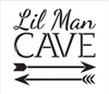 Lil Man Cave - Arrows - Word Art Stencil - 19" x 18" - STCL1838_5 - by StudioR12