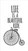 Life Is Beautiful - Old Timey - Word Art Stencil -  6" x 11" - STCL1837_1 - by StudioR12