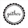 Gather - Simple Script - Word Art Stencil - 8" x  8" - STCL1828_1 - by StudioR12