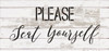 Please Seat Yourself - Simple & Script - Word Stencil - 24" x  11" - STCL2159_4 - by StudioR12