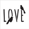 Bird Love - Word Art Stencil - 3" x 3" - STCL1820_1 - by StudioR12