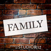 Family - Word Stencil - 17" x 6" - STCL1003_4 - by StudioR12