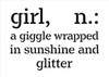 Girl - Wrapped In Sunshine - Word Stencil - 14" x 10" - STCL2169_1 - by StudioR12