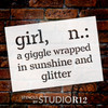 Girl - Wrapped In Sunshine - Word Stencil - 24" x 18" - STCL2169_4 - by StudioR12