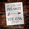 Dream It - Do - It - Arrow - Word Art Stencil - 11" x 14" - STCL2172_1 - by StudioR12