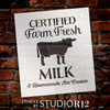 Vintage Farm Fresh Milk Stencil - 17" x 19 1/2" - STCL1494_4 - by StudioR12