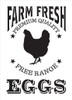 Farm Fresh Eggs, Chicken Stencil by StudioR12 | Reusable Mylar Template - 11" x 15.25"