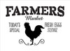 Farmers Market - Today's Special - Fresh Eggs $2/Doz Word Stencil by StudioR12 - Rooster Word Art - 14" x 10" - STCL2186_2