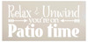 Relax & Unwind You're On Patio Time Stencil by StudioR12 - Inspirational Word Art - 30" x 15" - STCL2444_6