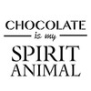 Chocolate Is My Spirit Animal Stencil by StudioR12 -  Word Art - 18" x 18" - STCL2408_4